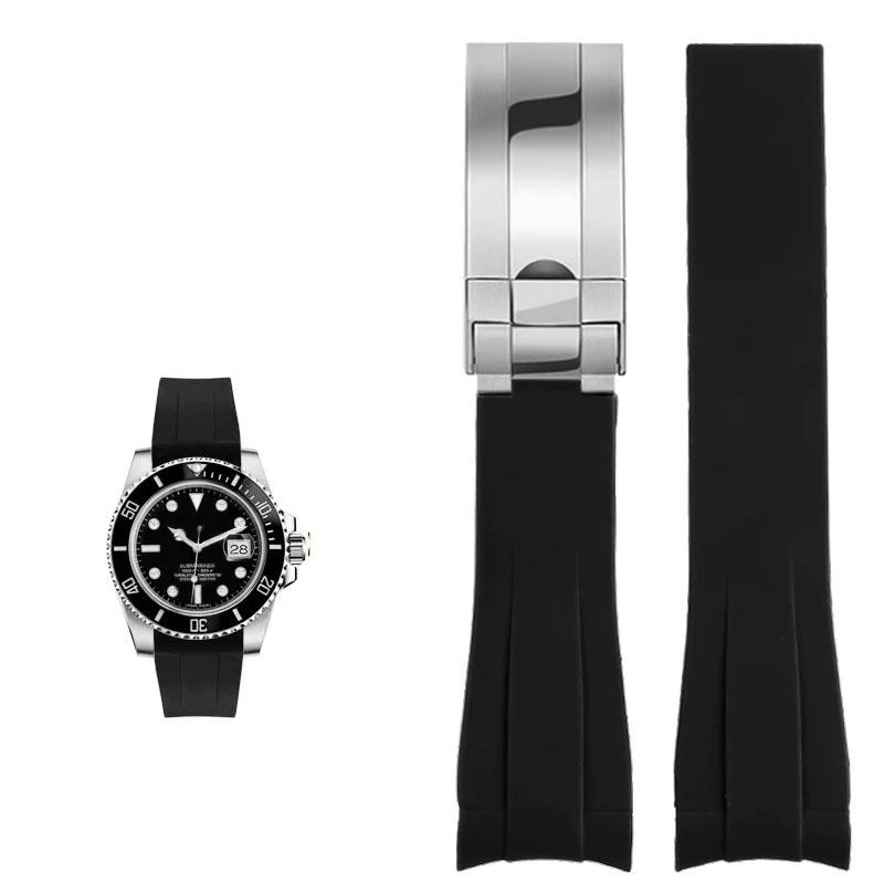 Rolex Watch Submariner - Rolex için 20mm Silikon Saat Aksesuarları