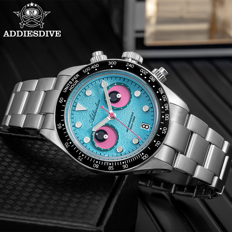 Luxury Watch Second Hand - ADDIESDIVE Lüks Paslanmaz Çelik Saat AD2557