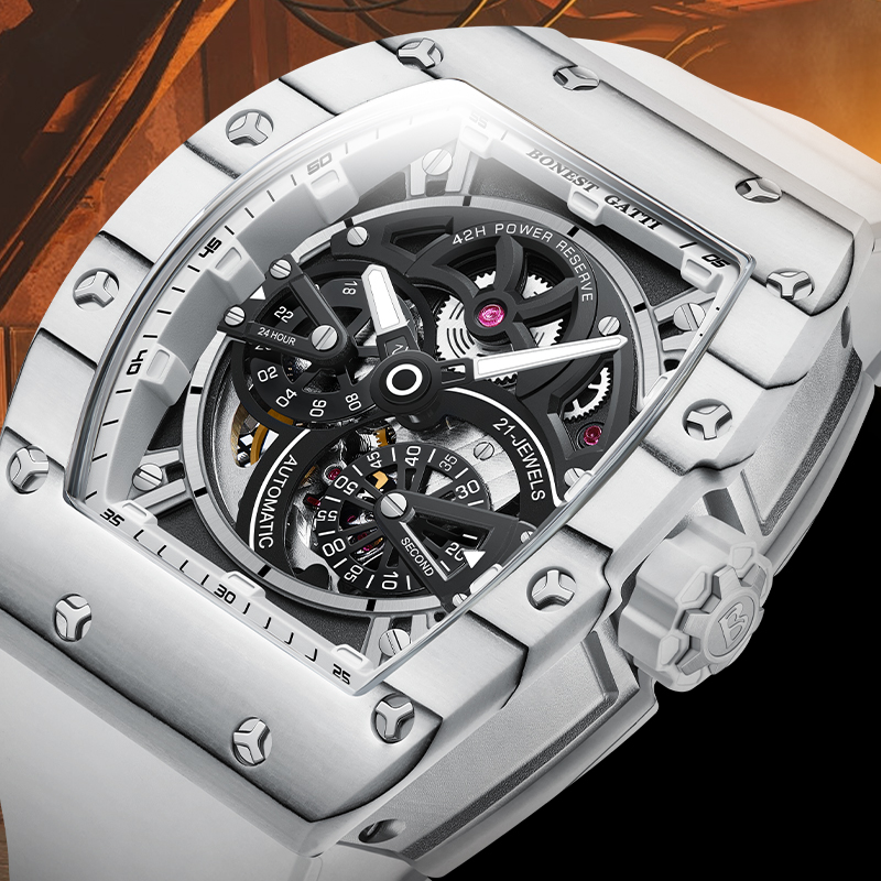 Luxury Watch Second Hand - BONEST GATTI Erkek Mekanik Saat Tonneau