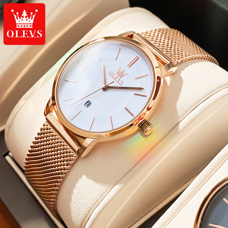 Luxury Watch Gift Box - OLEVS kadınlar için saatler kuvars su