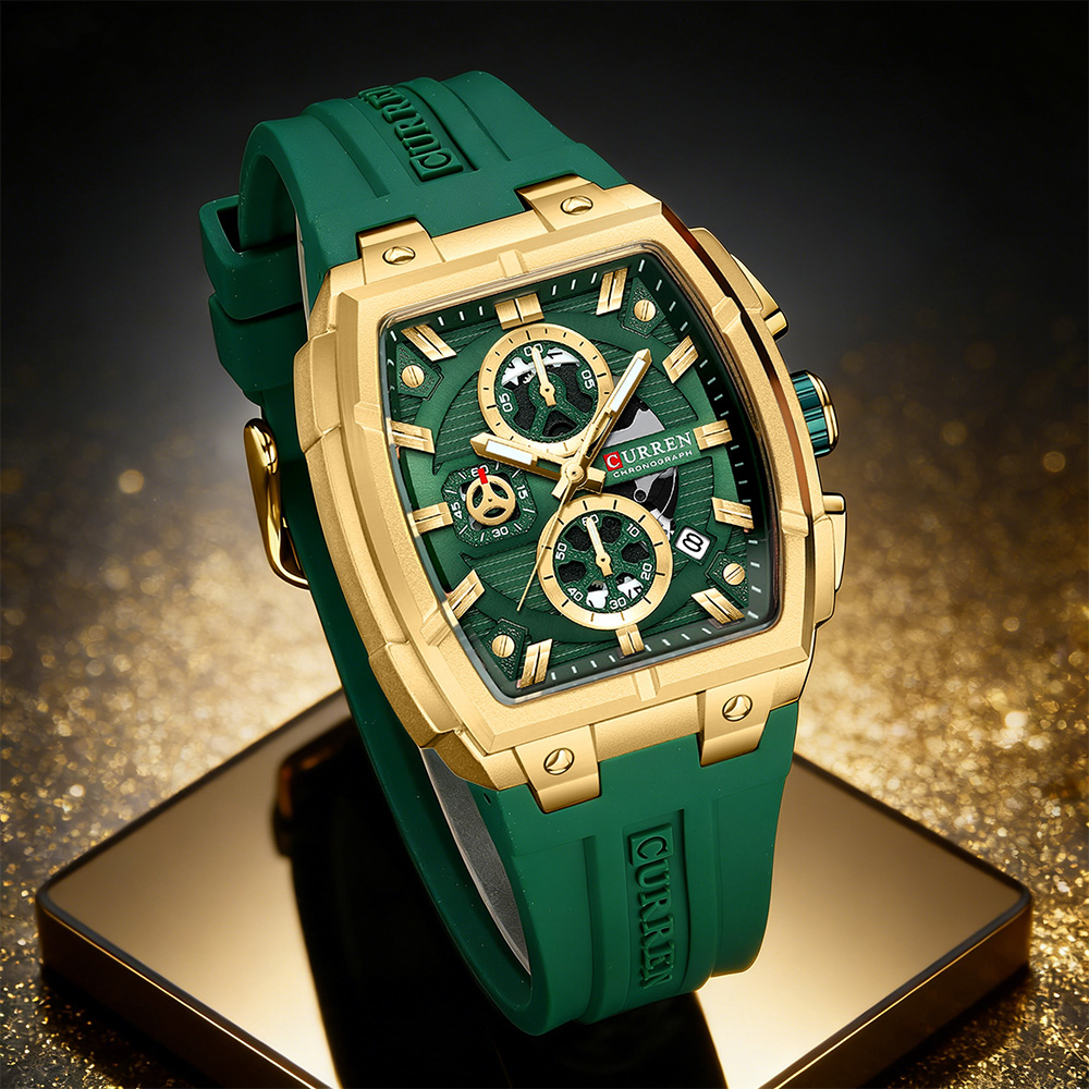 Luxury Watch News - CURREN Lüks Vintage Erkek Spor Kronograf
