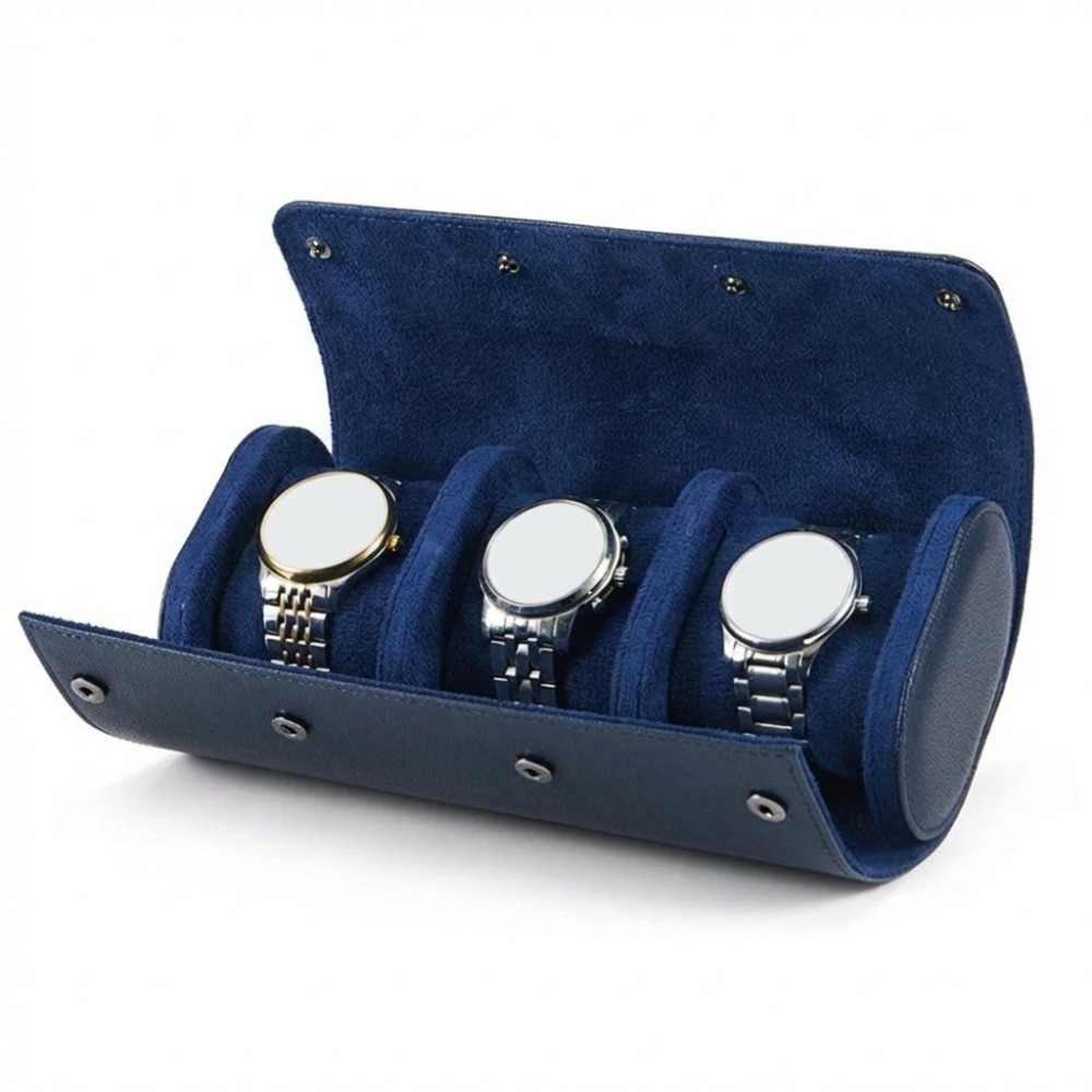 Luxury Watch Stand - Vintage PU Deri Saat Seyahat Rulosu