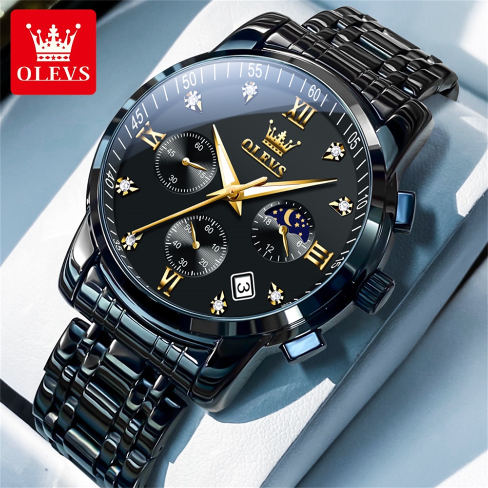 Luxury Watch News - OLEVS Popüler erkek saatleri paslanmaz çelik