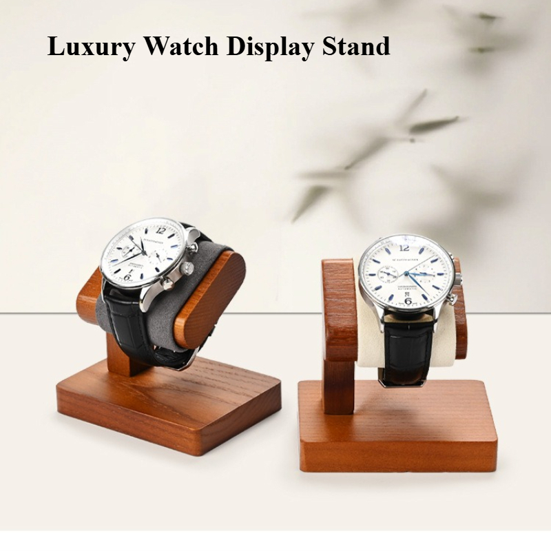 Luxury Watch Stand - Premium Masif Ahşap Saat Sergi Standları,