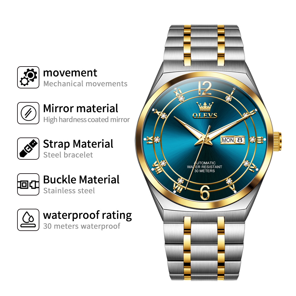 OLEVS Erkek Saati Mekanik Saat - Rolex Watch Datejust incelemesi ve fiyatı