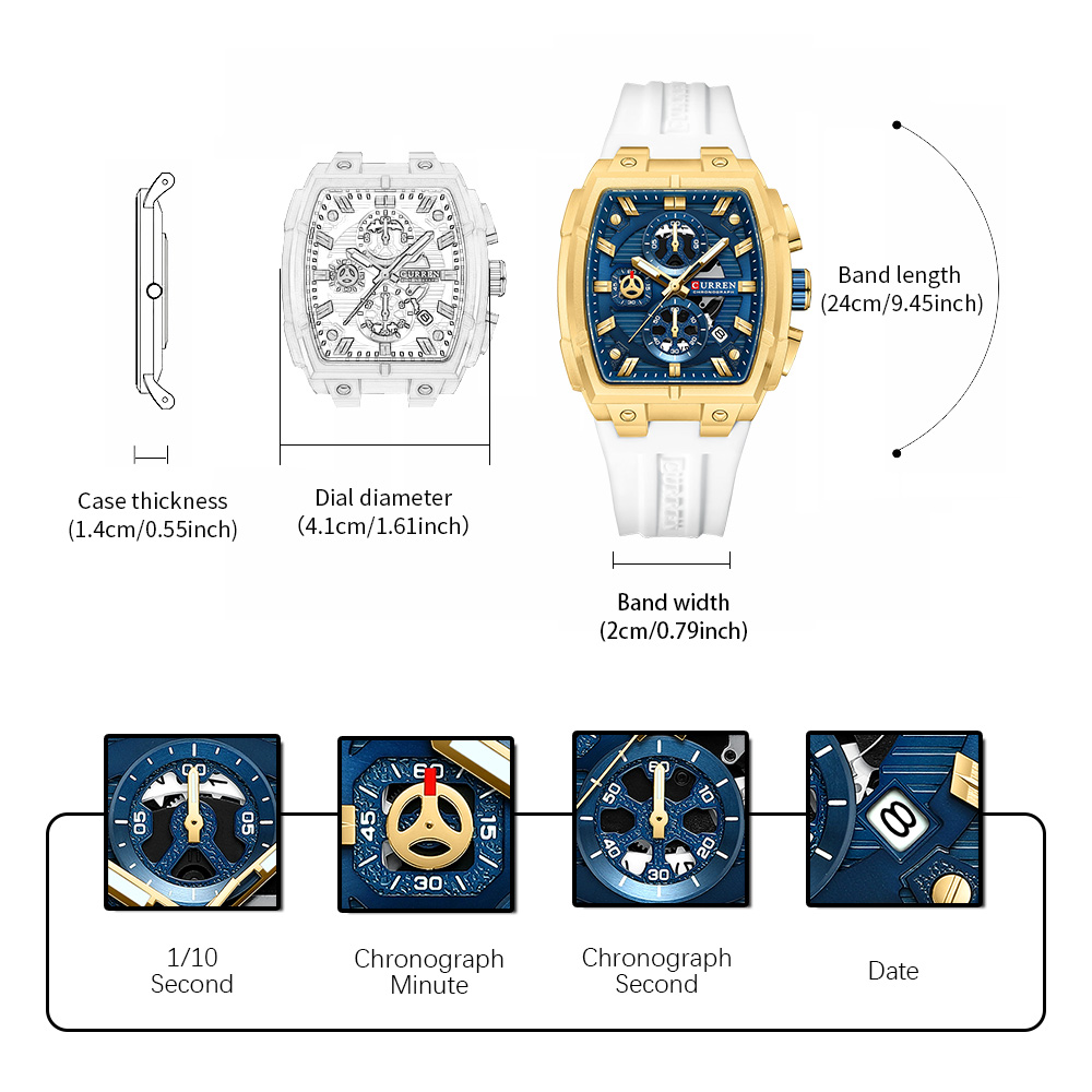 CURREN Lüks Vintage Erkek Spor - Luxury Watch News incelemesi ve fiyatı