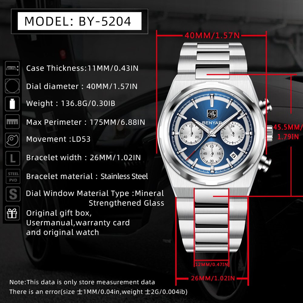 BENYAR 40MM erkek çok fonksiyo - Luxury Watch Second Hand incelemesi ve fiyatı