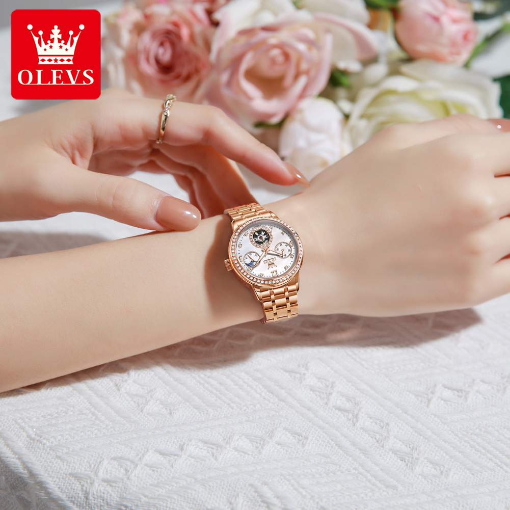 OLEVS kadın saatleri üst marka - Luxury Watch Gift Box incelemesi ve fiyatı