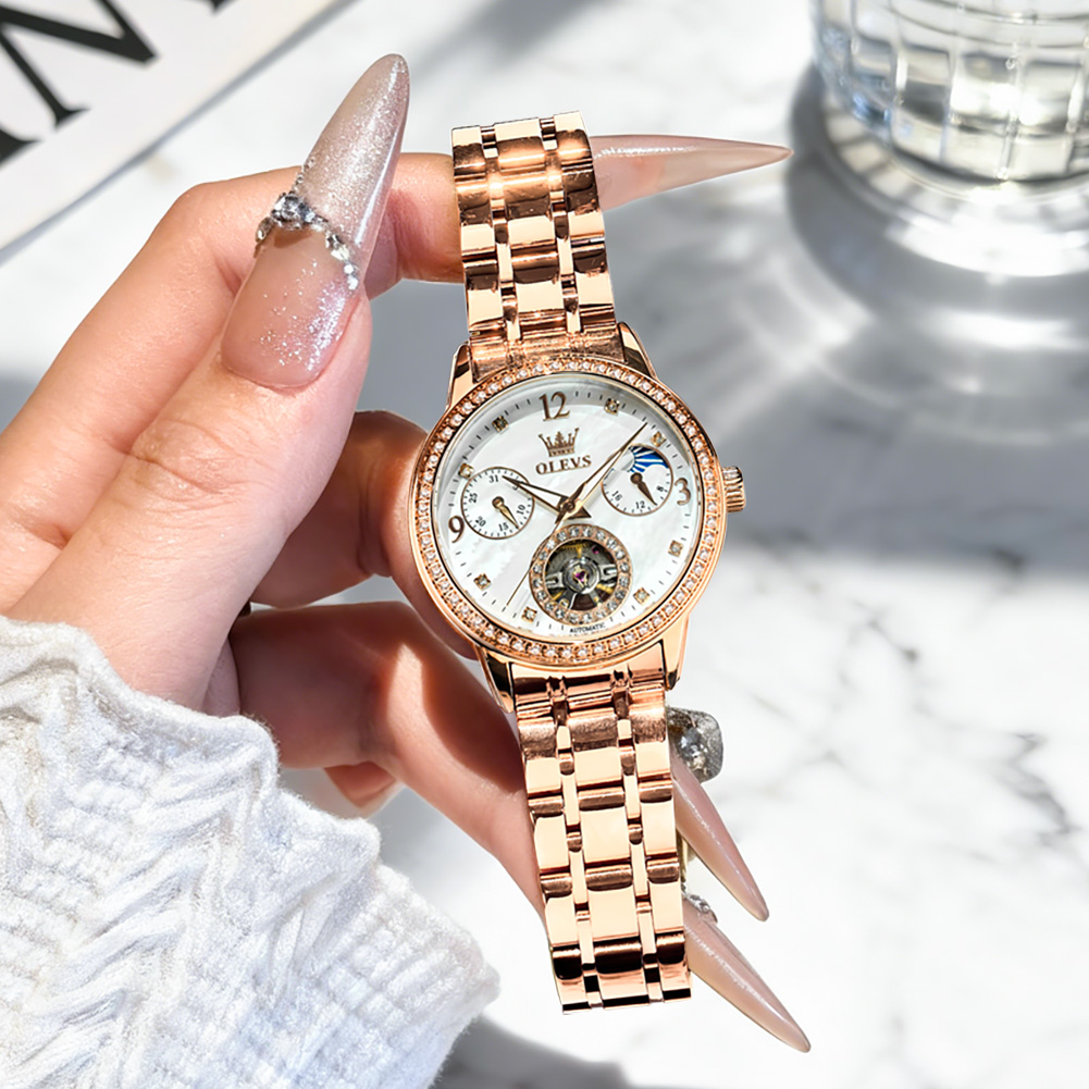 OLEVS kadın saatleri üst marka - Luxury Watch Gift Box incelemesi ve fiyatı
